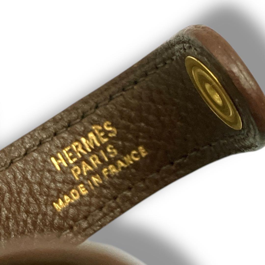 エルメス 良品 フランス製 箱付き レザー ゴールド金具 グローブホルダー