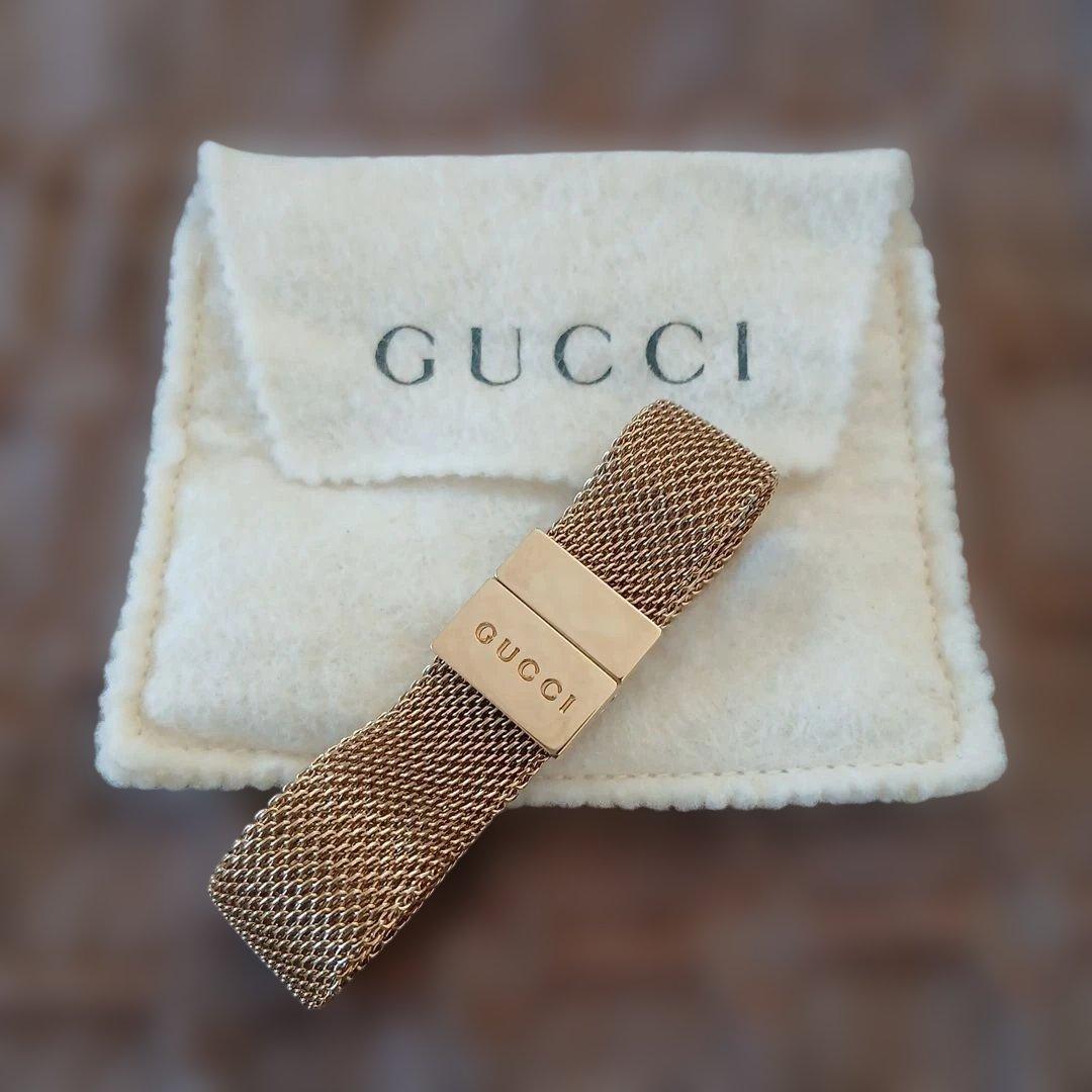 GUCCI　メッシュ バングル ブレスレット ゴールド