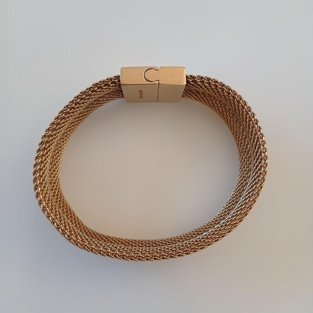 GUCCI　メッシュ バングル ブレスレット ゴールド