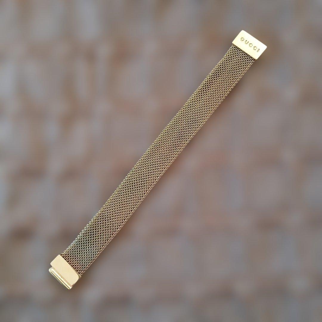 GUCCI　メッシュ バングル ブレスレット ゴールド