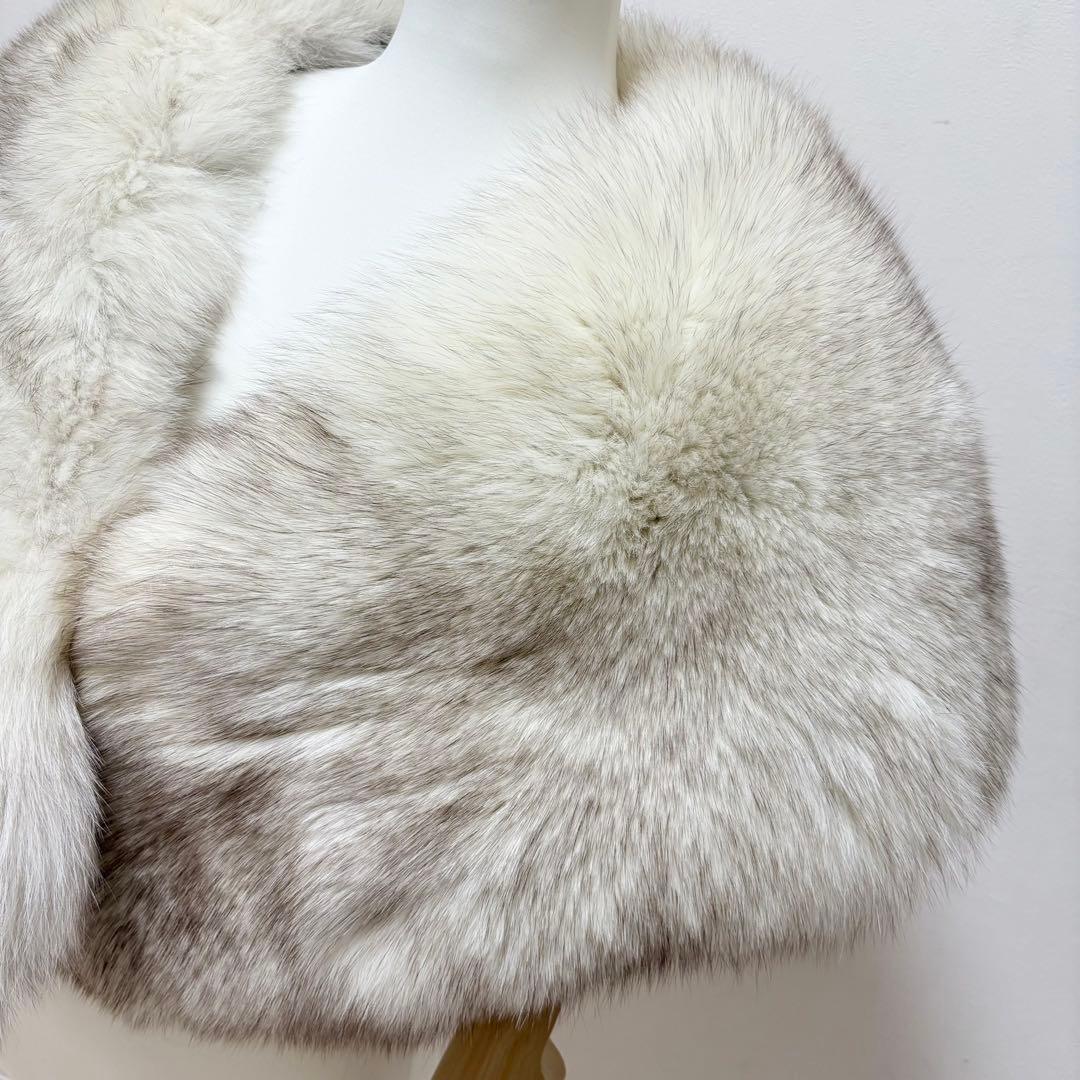 【美品】大判 サガフォックス ブルーフォックス ショール