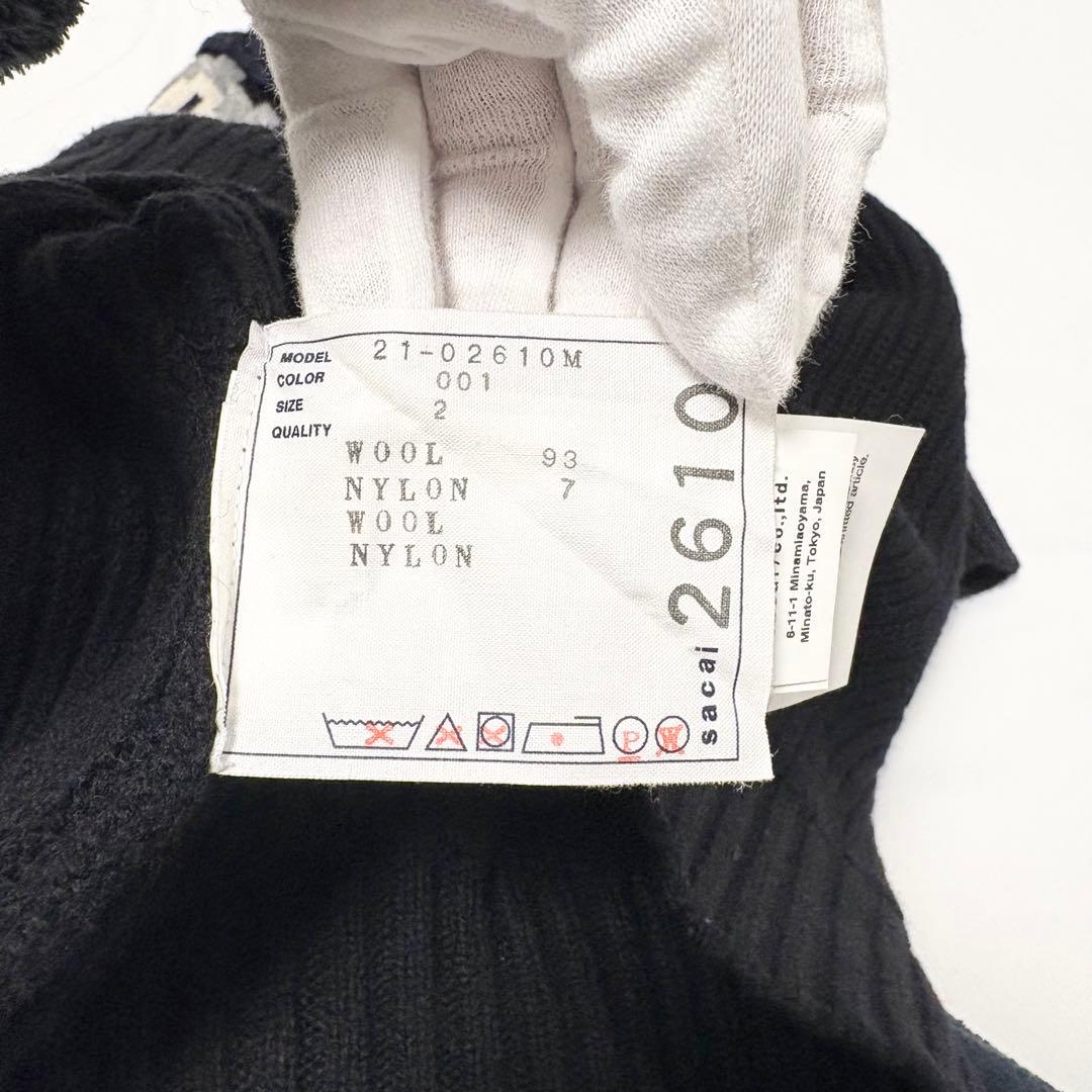 【美品】Sacai 21aw Wool Knit Pullover サイズ2