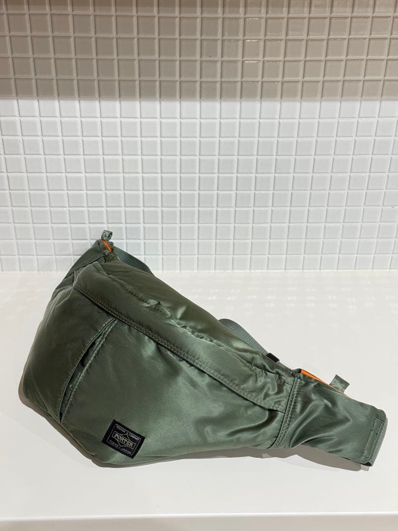 【超美品】ポーター タンカー ウエストバッグ L ボディバッグ セージグリーン