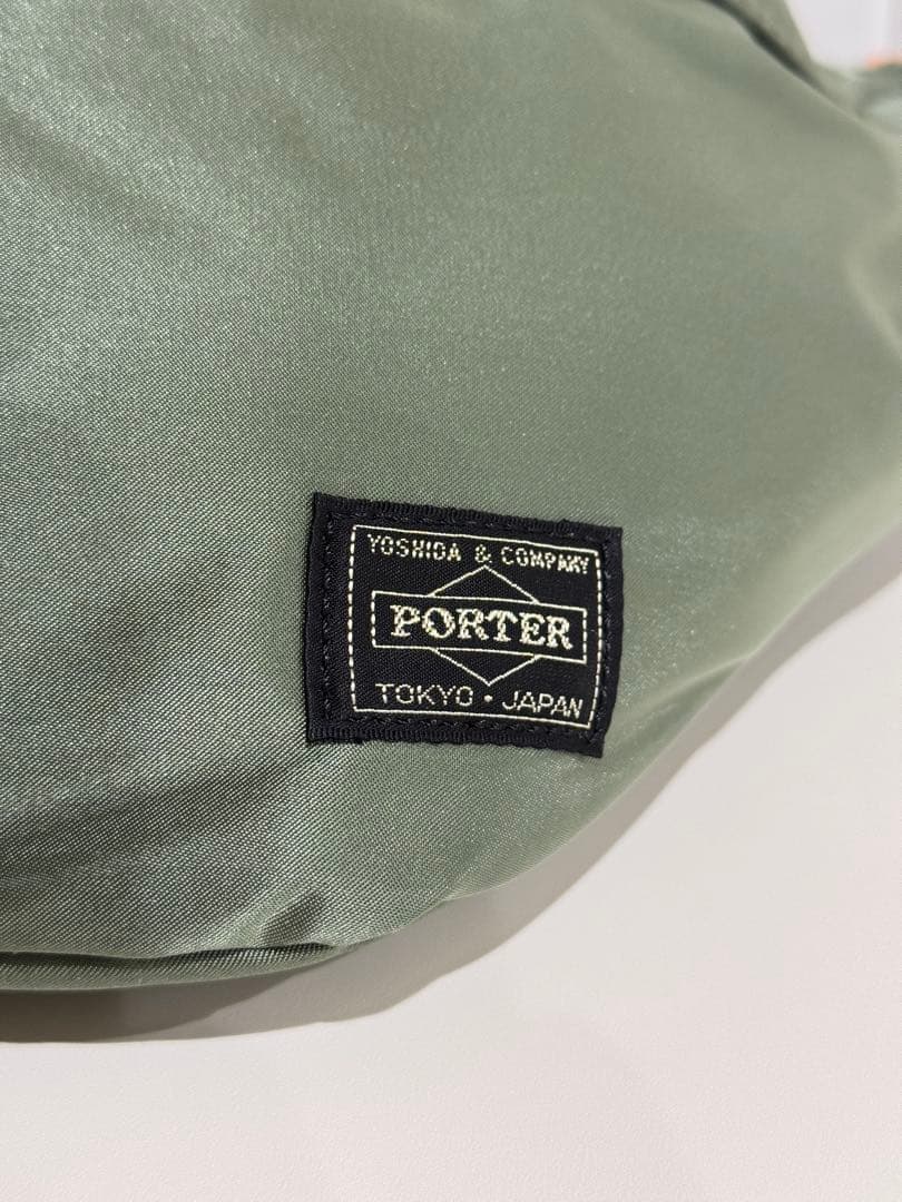 【超美品】ポーター タンカー ウエストバッグ L ボディバッグ セージグリーン