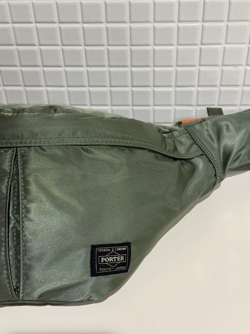 【超美品】ポーター タンカー ウエストバッグ L ボディバッグ セージグリーン