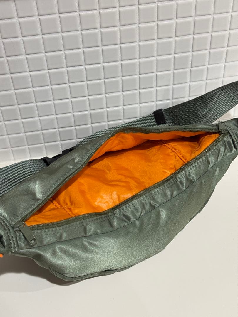 【超美品】ポーター タンカー ウエストバッグ L ボディバッグ セージグリーン