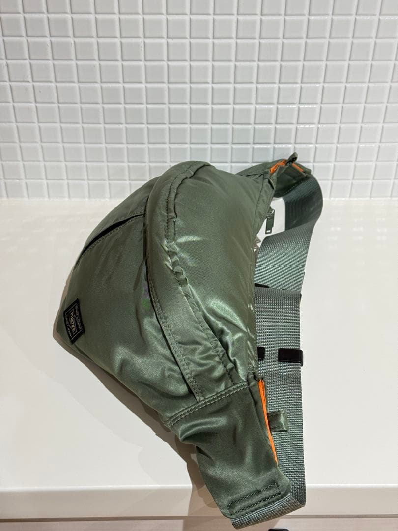 【超美品】ポーター タンカー ウエストバッグ L ボディバッグ セージグリーン