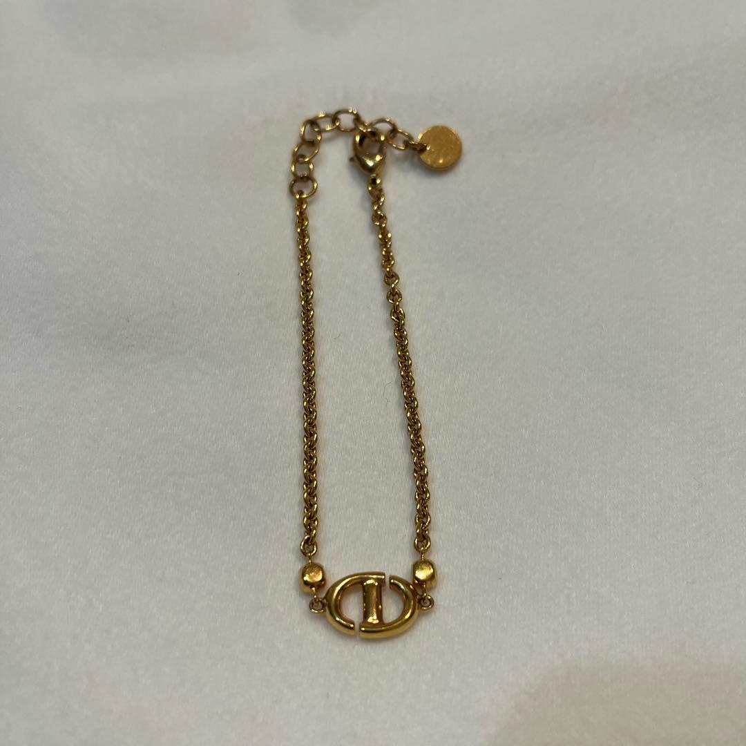 11日まで！dior CD　Navy　ゴールド　ブレスレット