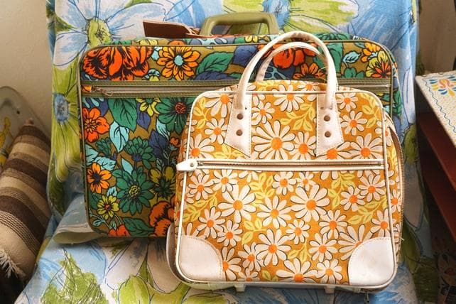 レア 希少 1960's Vintage Travel bag Daisy