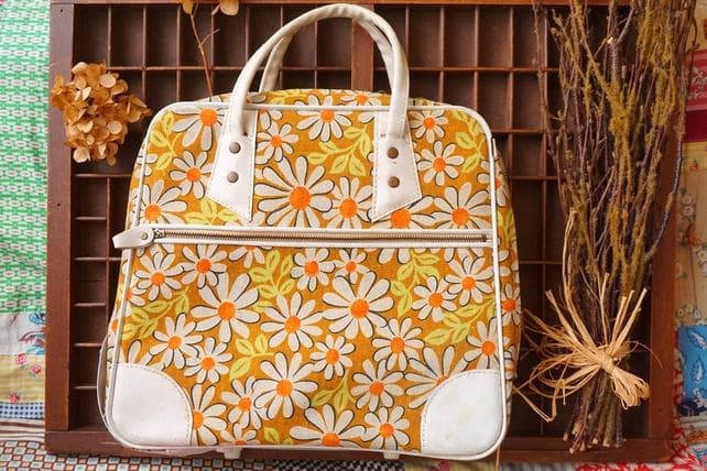 レア 希少 1960's Vintage Travel bag Daisy