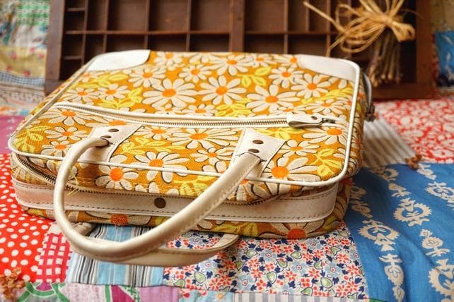 レア 希少 1960's Vintage Travel bag Daisy