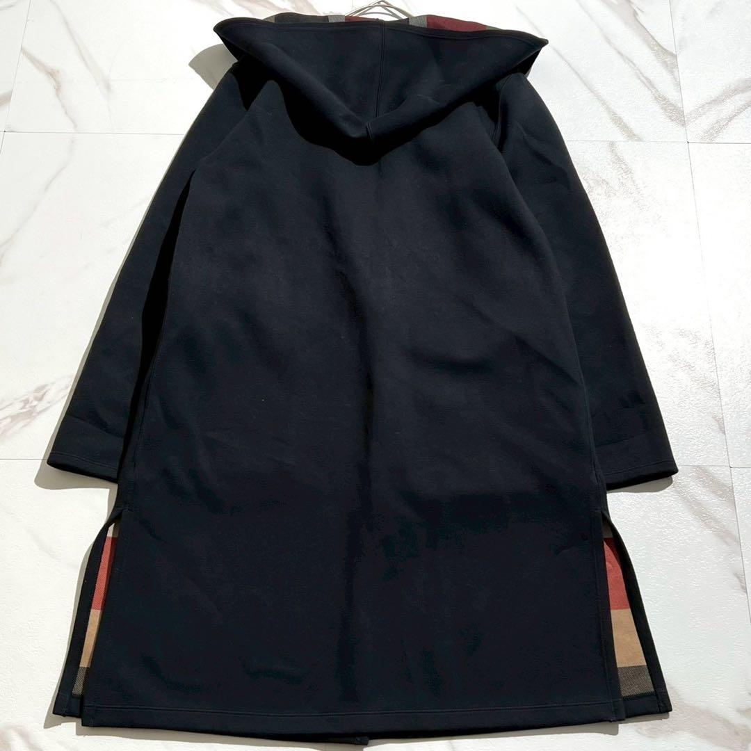 美品 ブルーレーベルクレストブリッジ チェックリバーシブルダンボールコーディガン