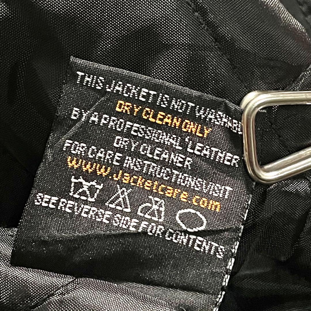 STEWART&STRAUSS　ウールスタジャン　袖レザー　2XL　エンジ無地