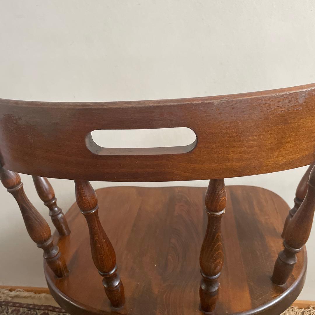 ④飛騨産業　キツツキマーク　ウィンザーアームチェア　アンティーク　ヴィンテージ