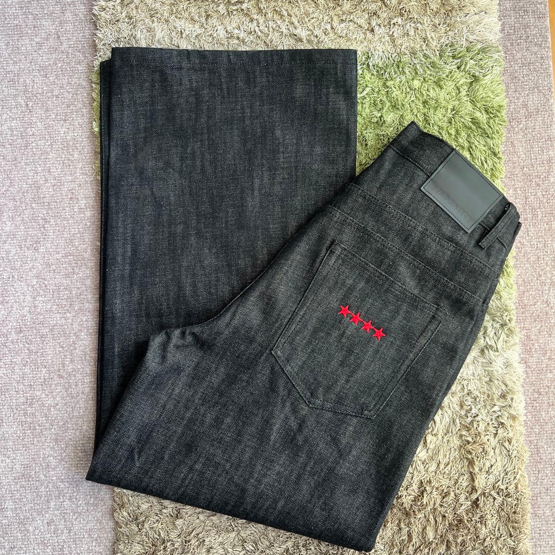 9/S PROJECT BUTTON FLY DENIM -BLACK Mサイズ