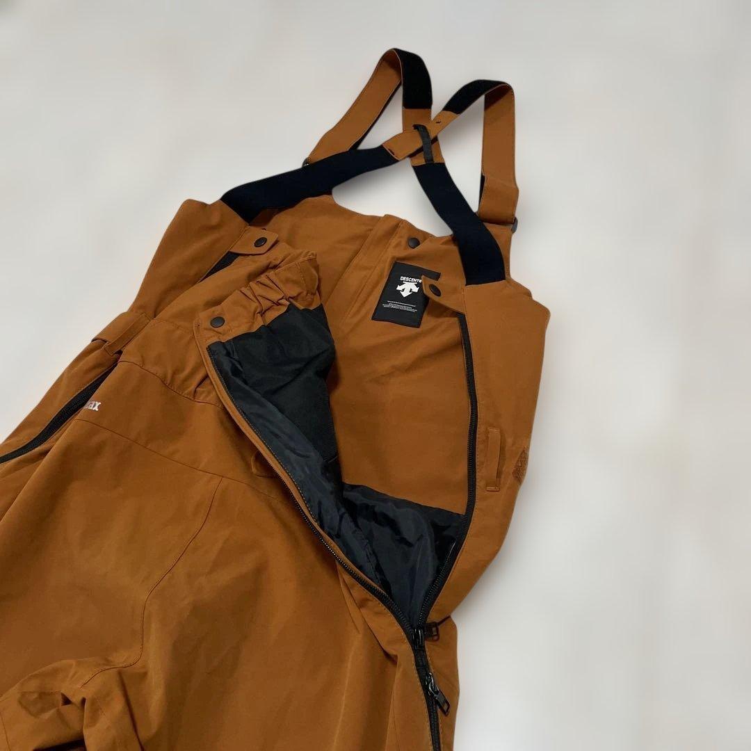 DESCENTE キャメル　スキーウェア オーバーオール　ボード