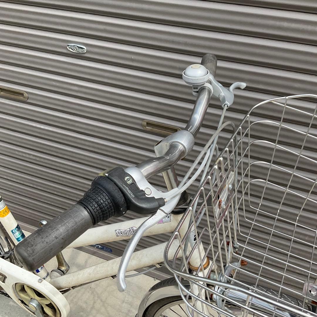 前橋市内引渡】ママチャリ 26インチ自転車 6段変速/カゴ/鍵/オートライト付