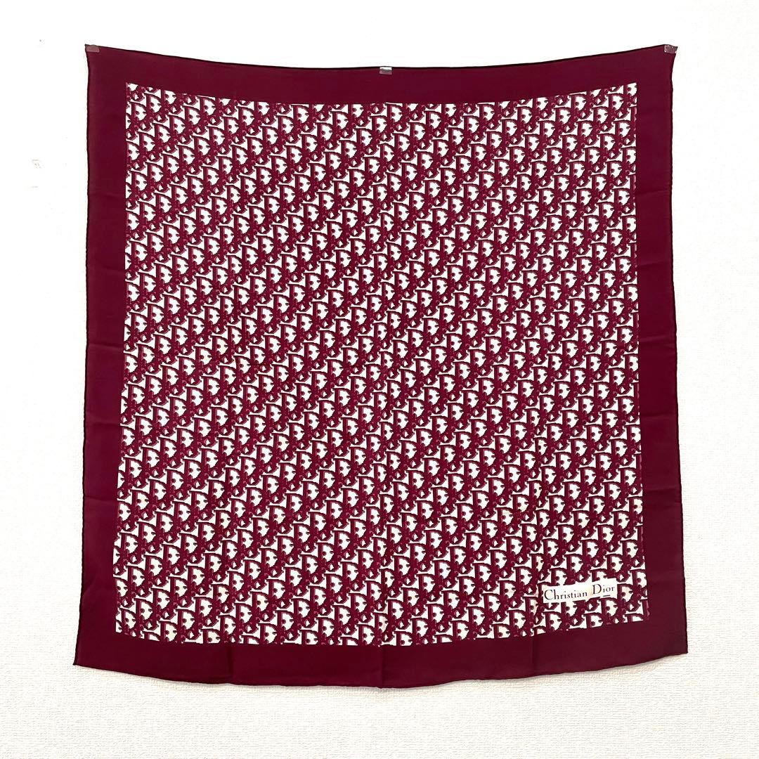 Y510-30　Dior　クリスチャンディオール　スカーフ　ロゴ　トロッター