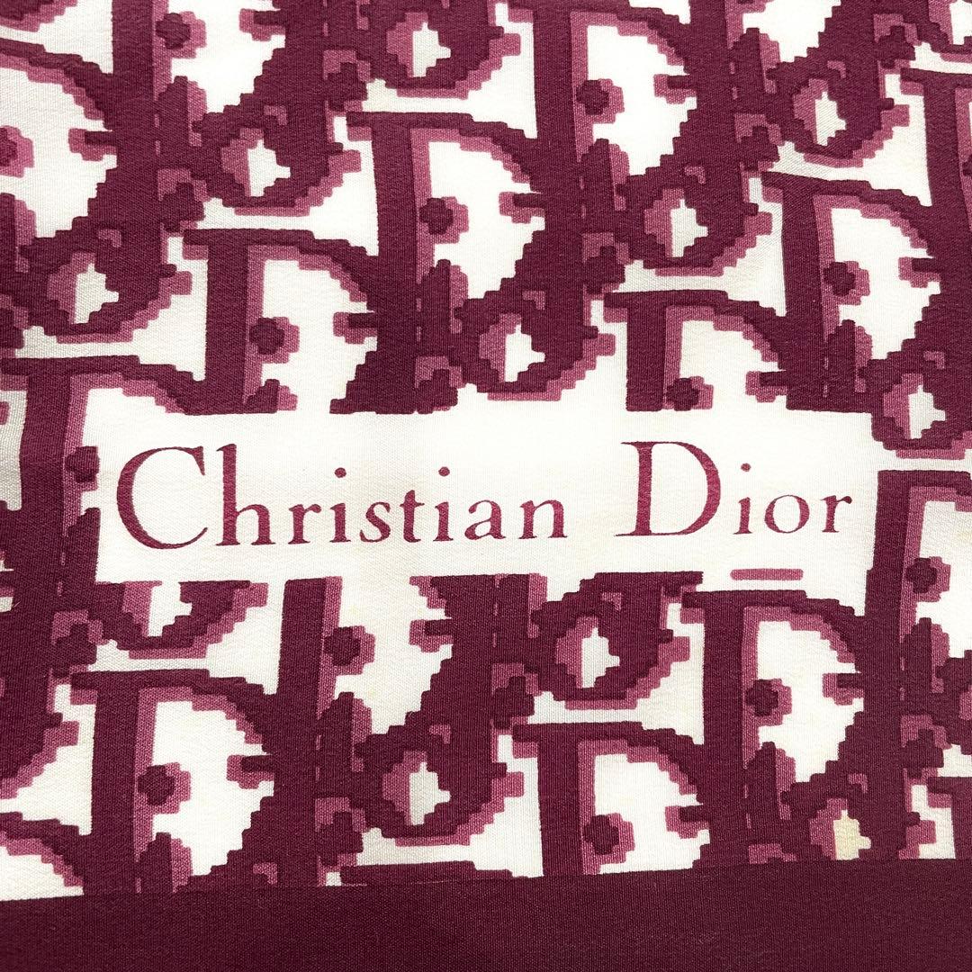 Y510-30　Dior　クリスチャンディオール　スカーフ　ロゴ　トロッター