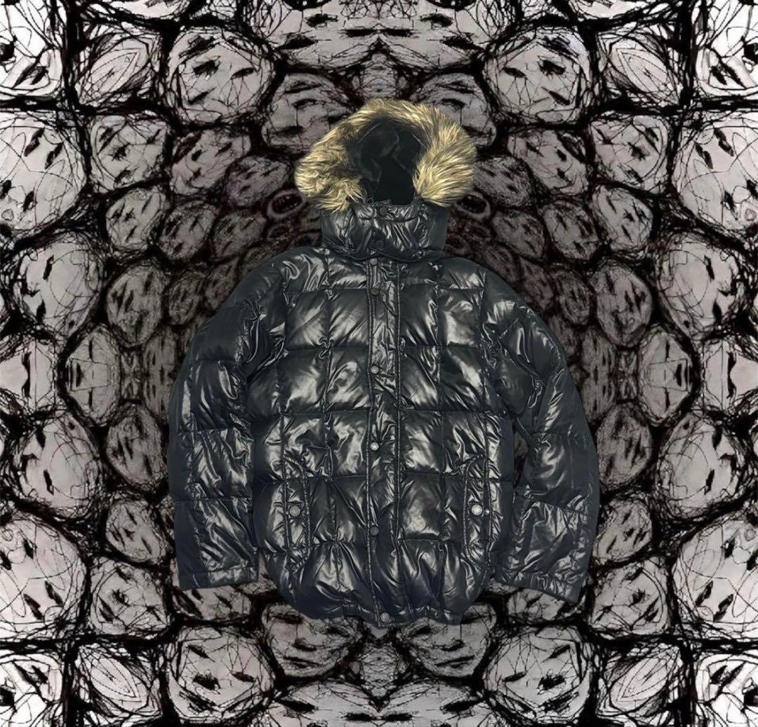 00s old uniqlo ファー ダウンジャケット y2k お兄系