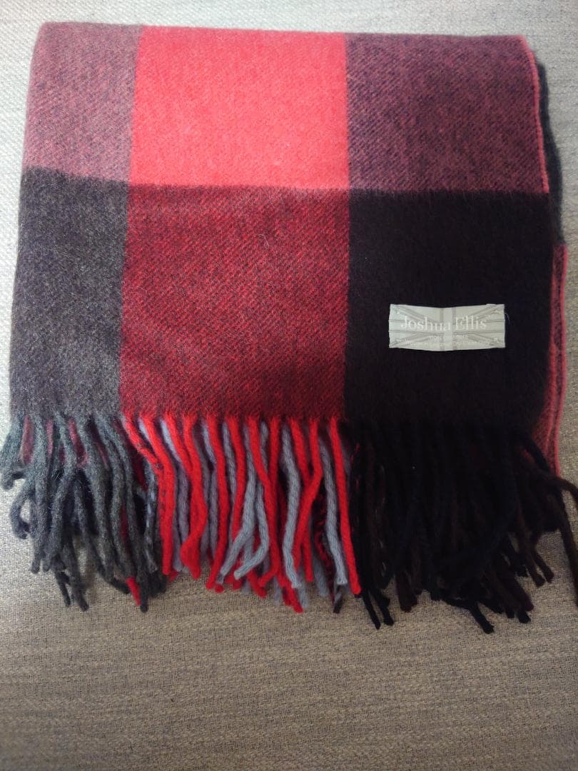 ジョシュアエリス チェック柄ストールマフラー　美品