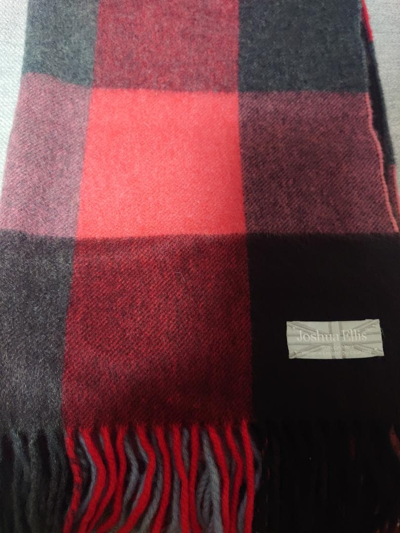 ジョシュアエリス チェック柄ストールマフラー　美品