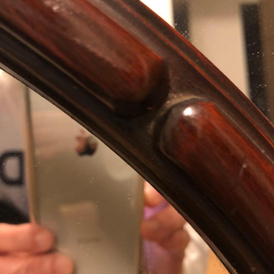 英国アンティーク　マホガニー壁掛けミラー