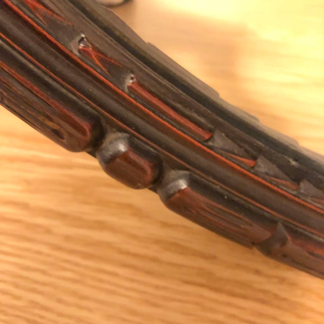 英国アンティーク　マホガニー壁掛けミラー