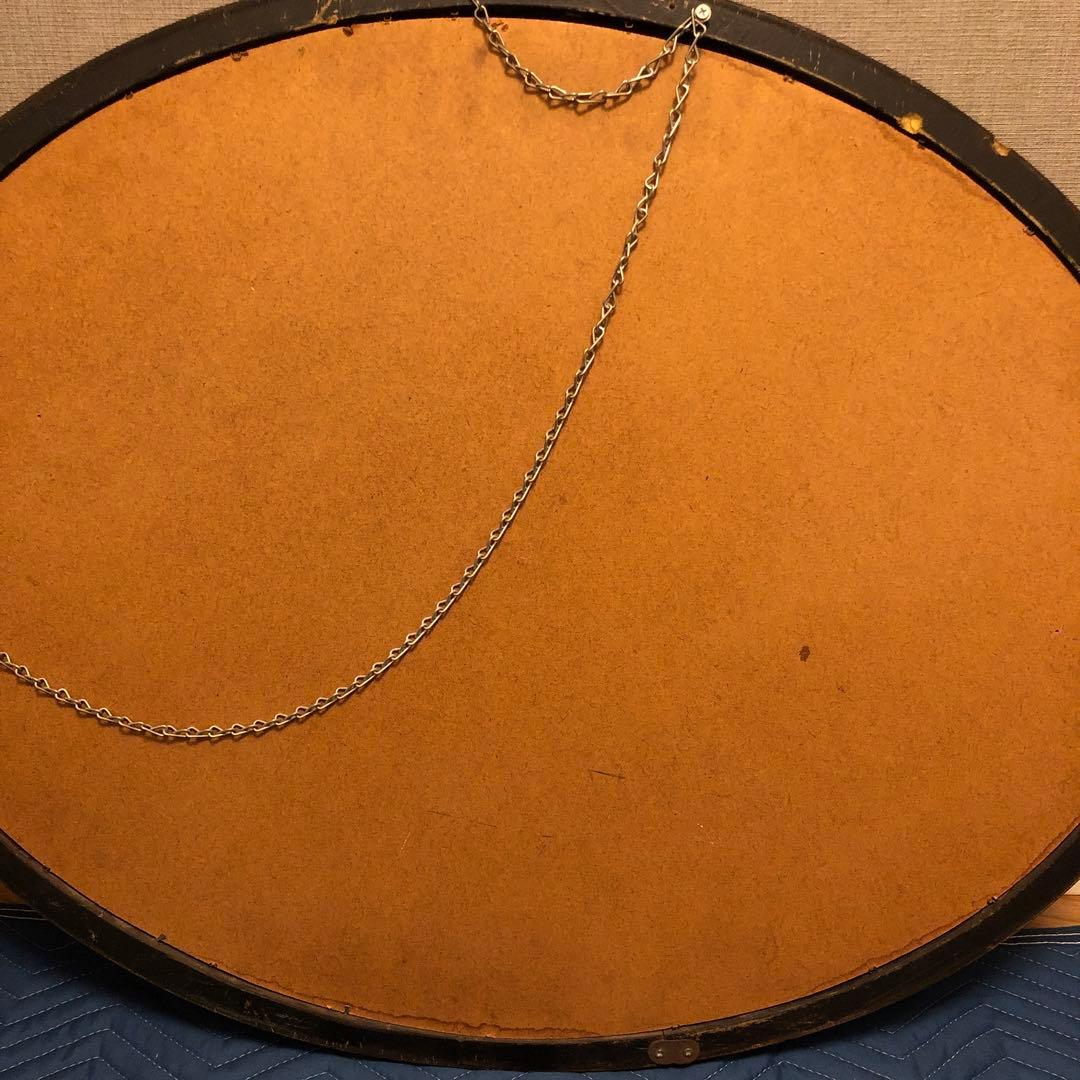 英国アンティーク　マホガニー壁掛けミラー