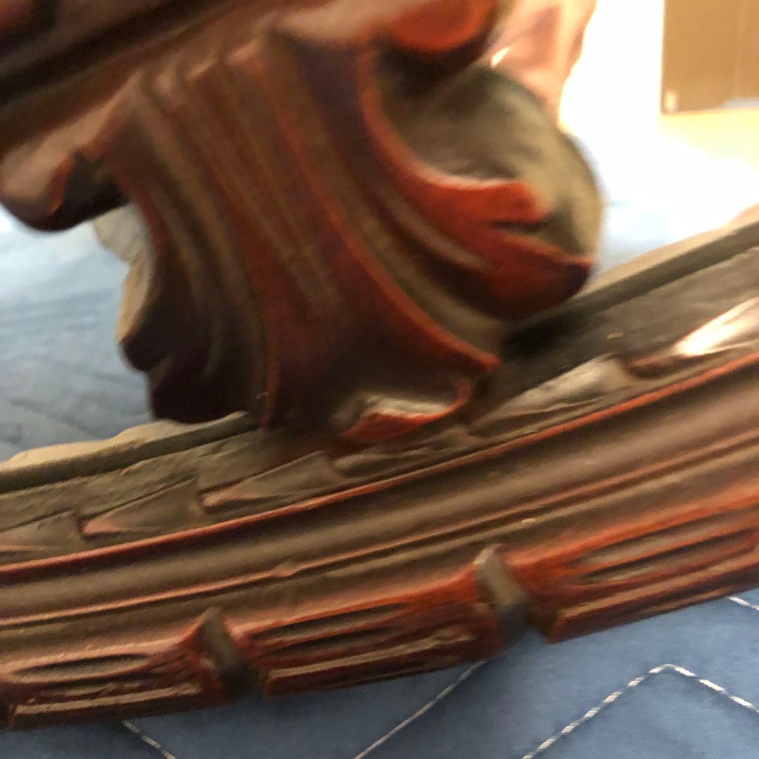 英国アンティーク　マホガニー壁掛けミラー