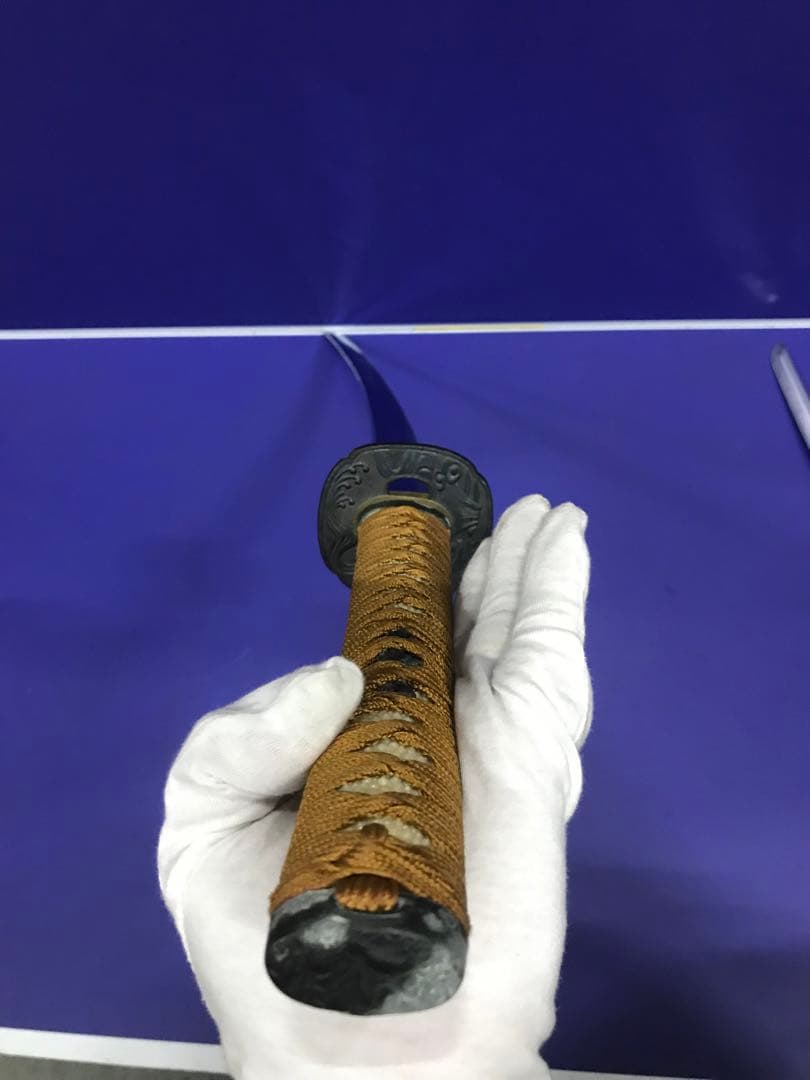 模造刀大小2本セット 金茶柄 雲龍楕円鍔 梨地呂鞘