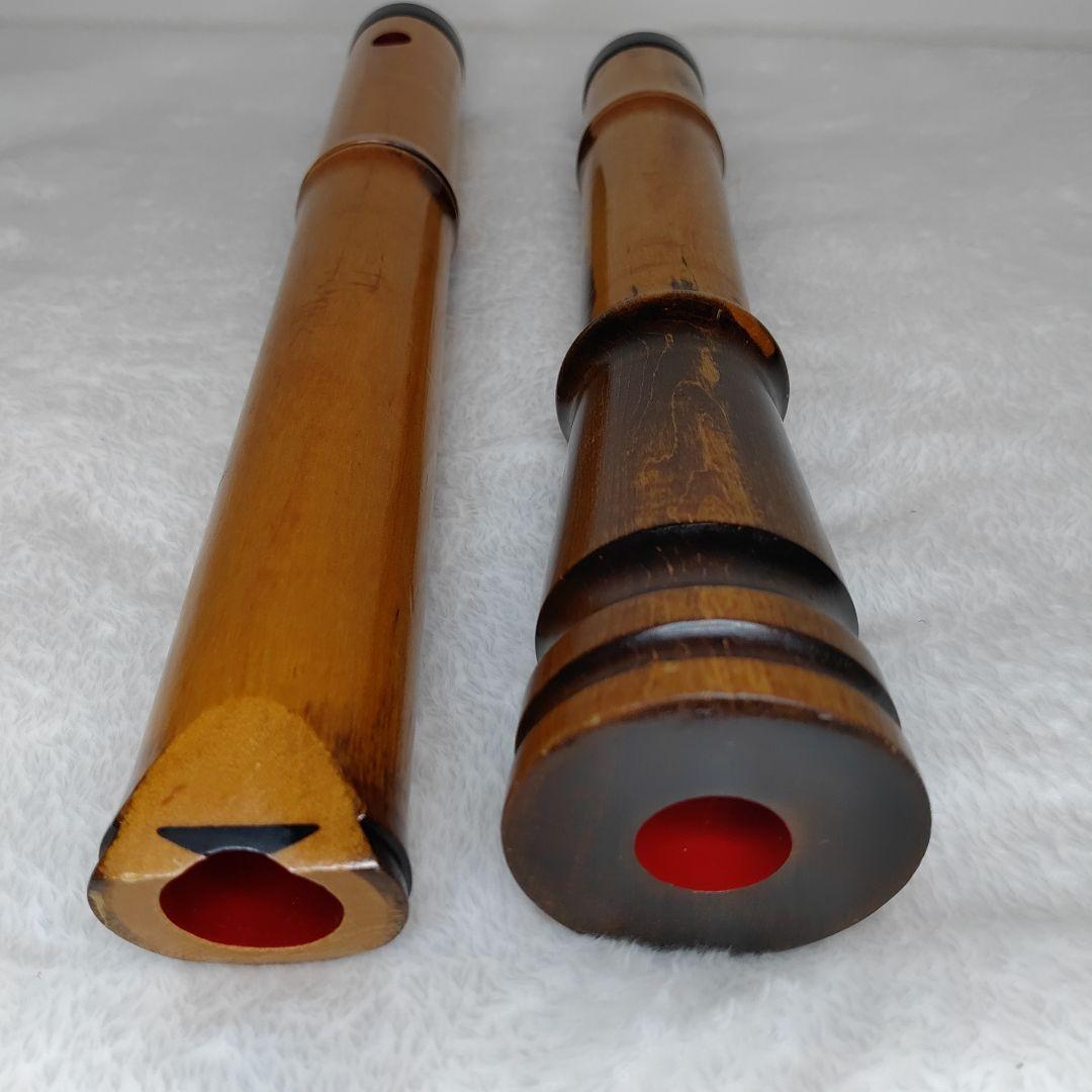 琴風尺八 蝴蝶マーク 琴風調 銘木尺八 門 1尺8