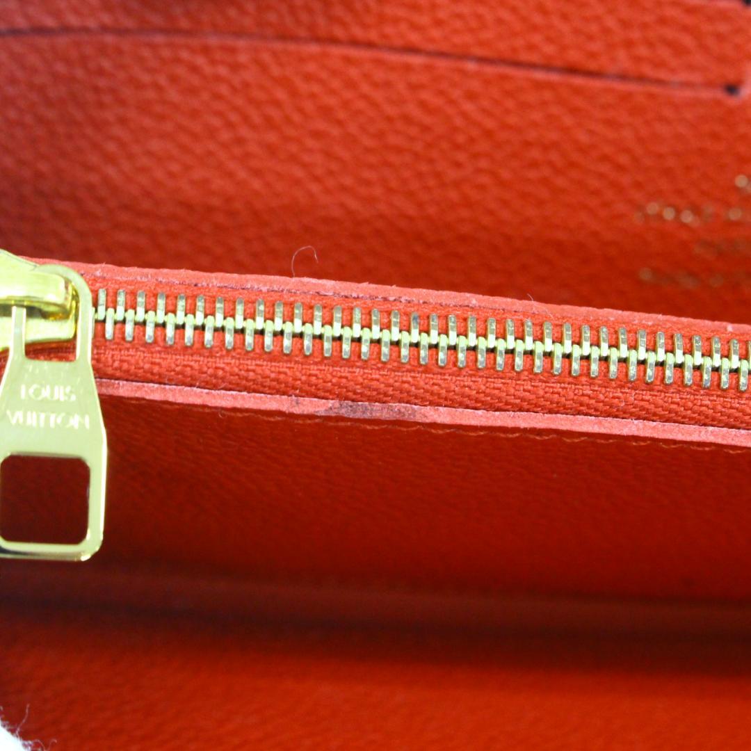 ◇ルイヴィトン ポルトフォイユ クレマンス フラワーチャーム ネイビー×レッド