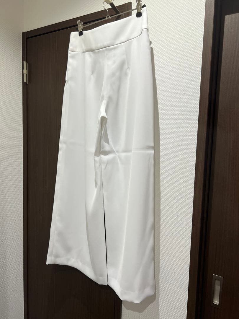 社交ダンス用レオタード+ホワイトワイドパンツ