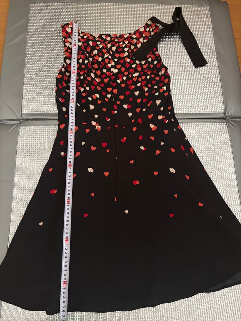 tara jamonタラジャーモン肩リボンハート柄ミニワンピース38 M相当