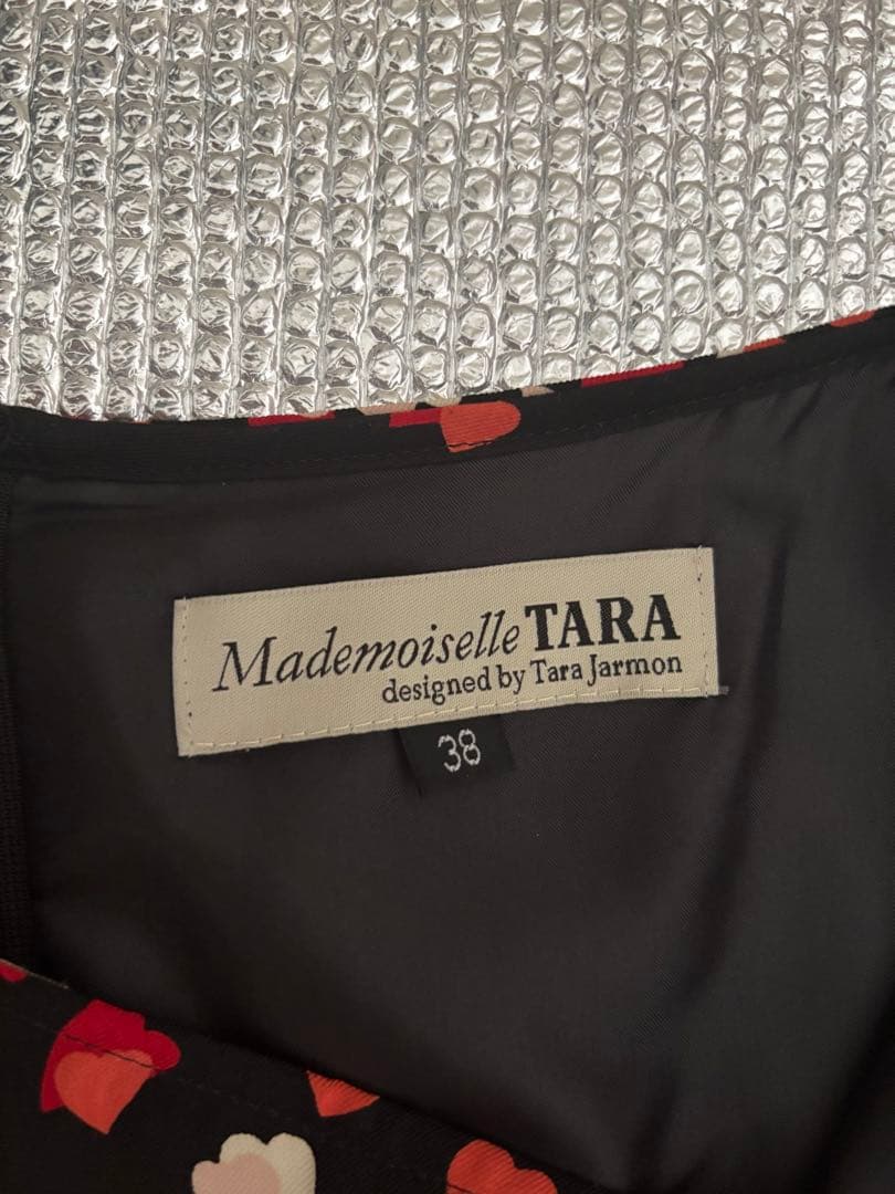 tara jamonタラジャーモン肩リボンハート柄ミニワンピース38 M相当