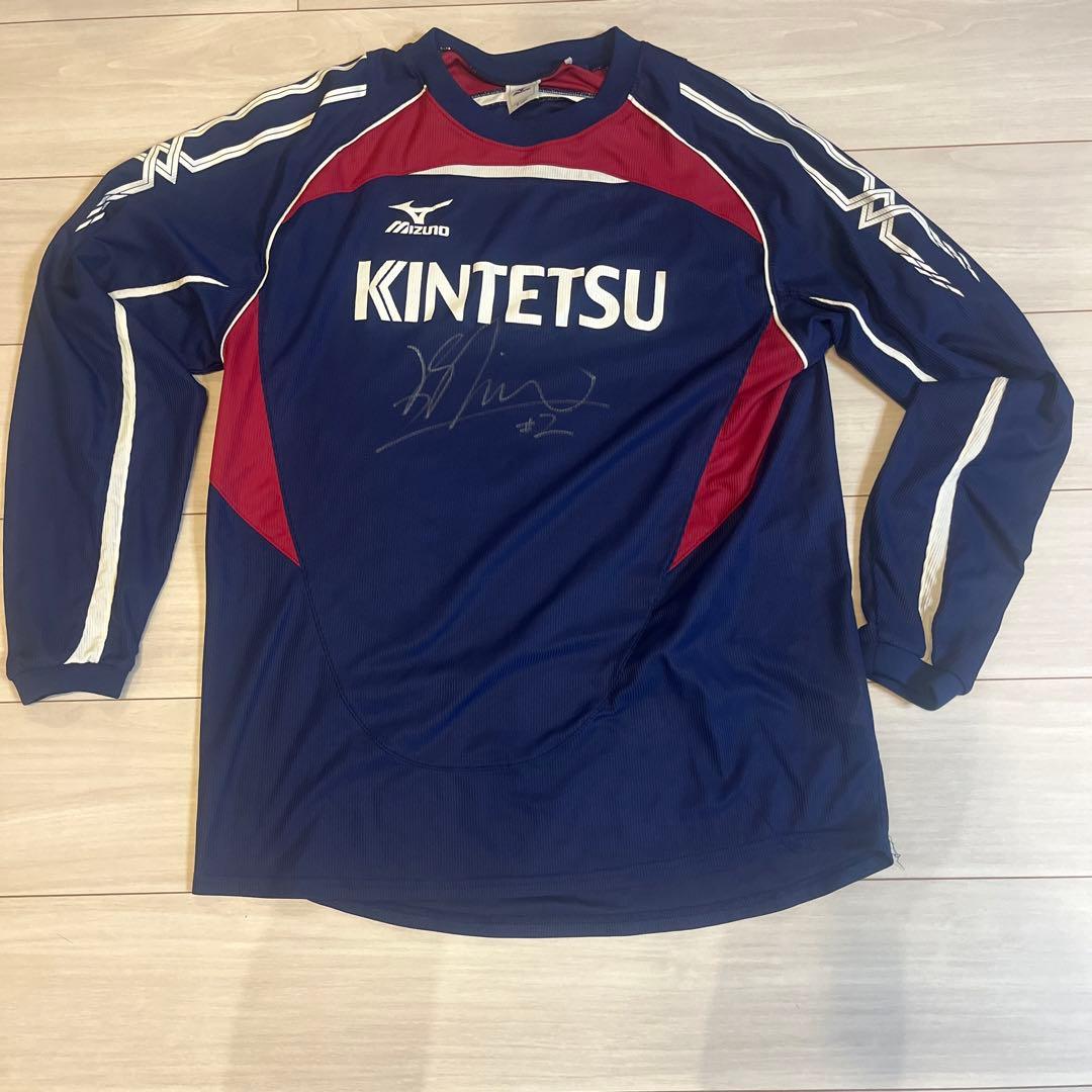 近鉄ライナーズ サイン入り ヤッケ 長袖 支給 非売品 実使用 ミズノ O