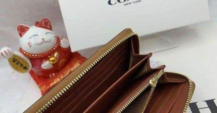 新品未使用コーチ長財布スヌーピー柄ストラップブラウンレディースメンズ送料無料