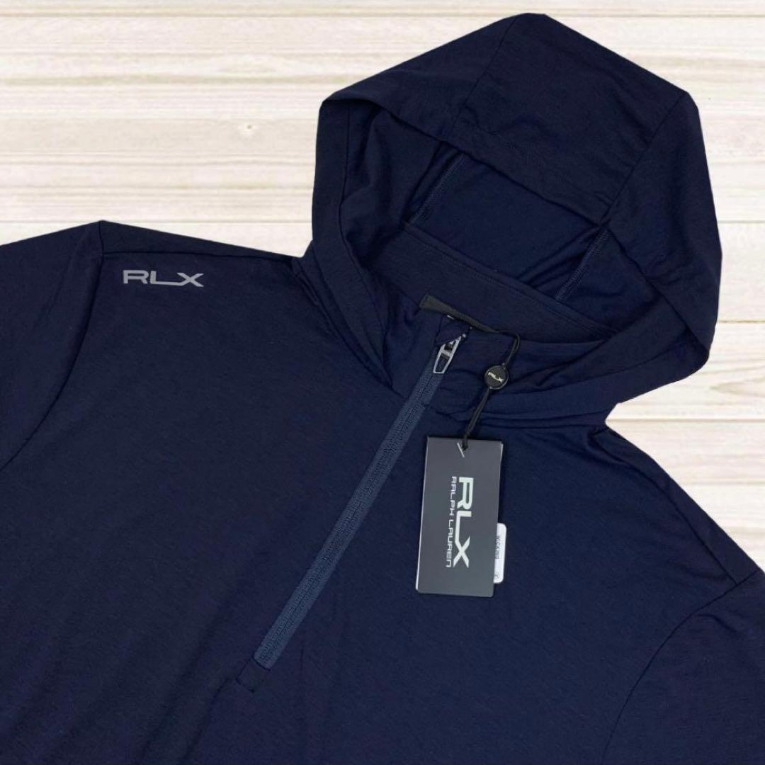 【新品】RLXラルフローレンゴルフシャツジャケットジャージーパーカー紺