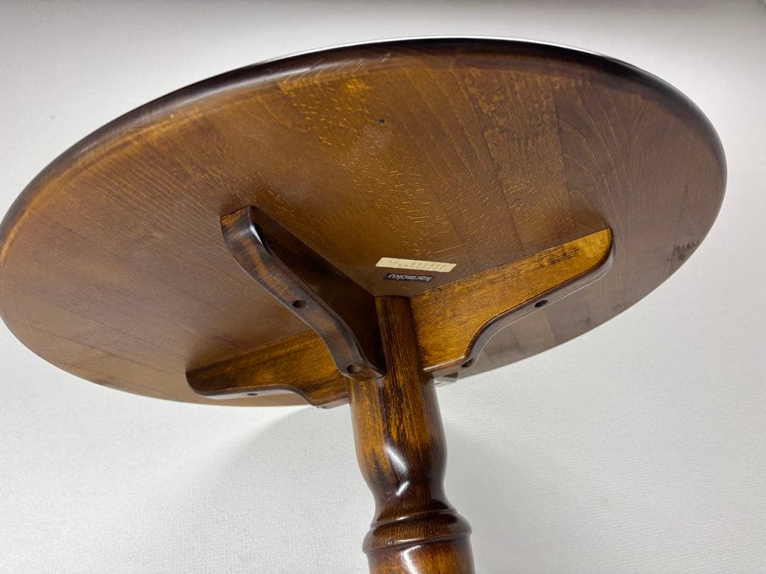 カリモク karimoku コロニアル ウォルナット 丸テーブル サイドテーブル