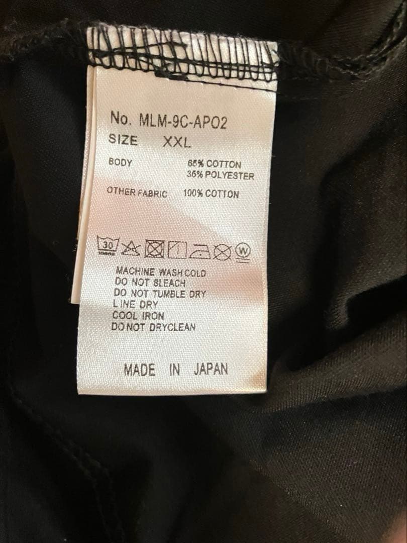 MARK&LONA ハーフジップ バックデザインシャツ 大きいサイズ　黒