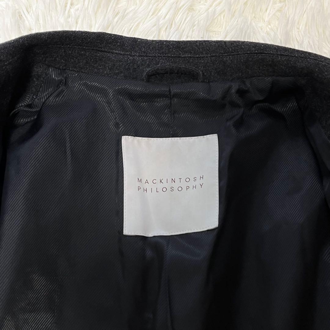 美品✨現行 カシミヤ混 マッキントッシュ チェスターコート M チャコールグレー