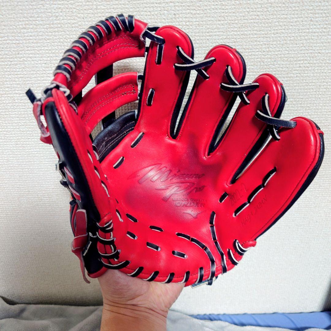【美品】ミズノプロ 軟式 内野手用 佐藤輝明モデル 日本製 オーダー