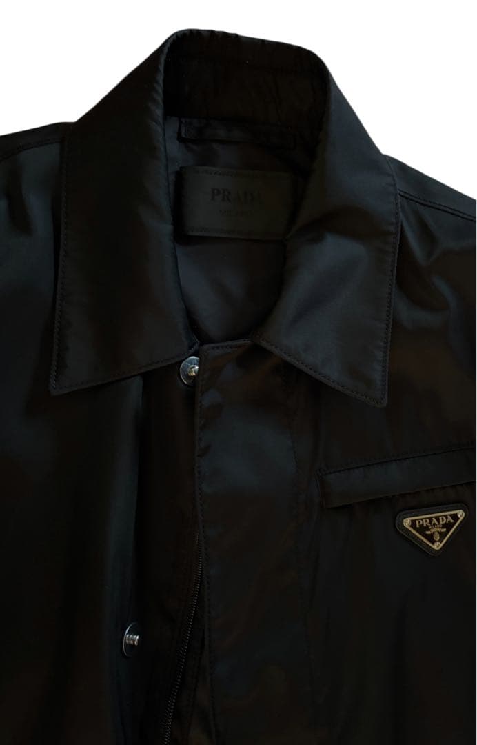 PRADA（プラダ）Re-Nylon ロングコートサイズ44／トライアングルロゴ