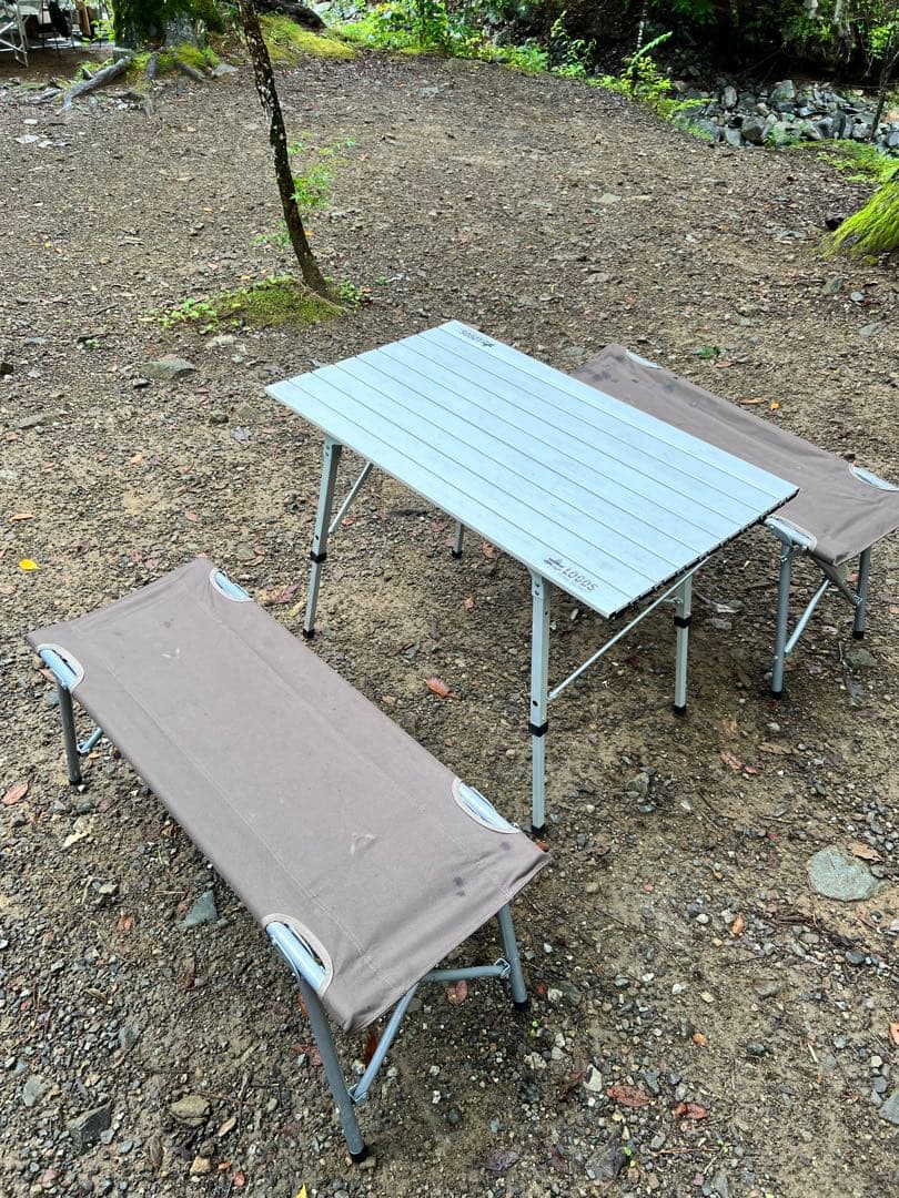 ロゴス LOGOS オートレッグベンチテーブルセットキャンプ テーブル/チェア