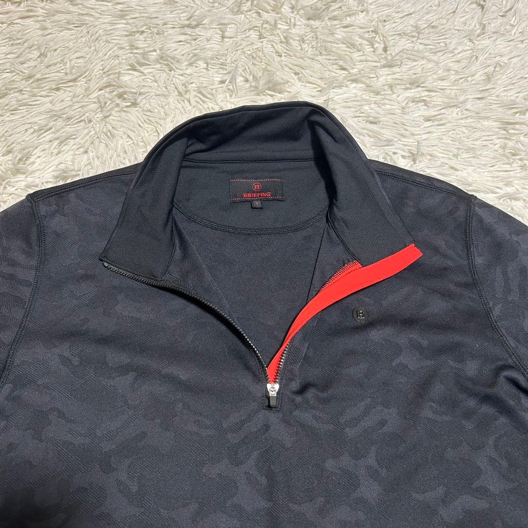 BRIEFING ブリーフィング GOLF カモフラ 迷彩 ハーフジップ L