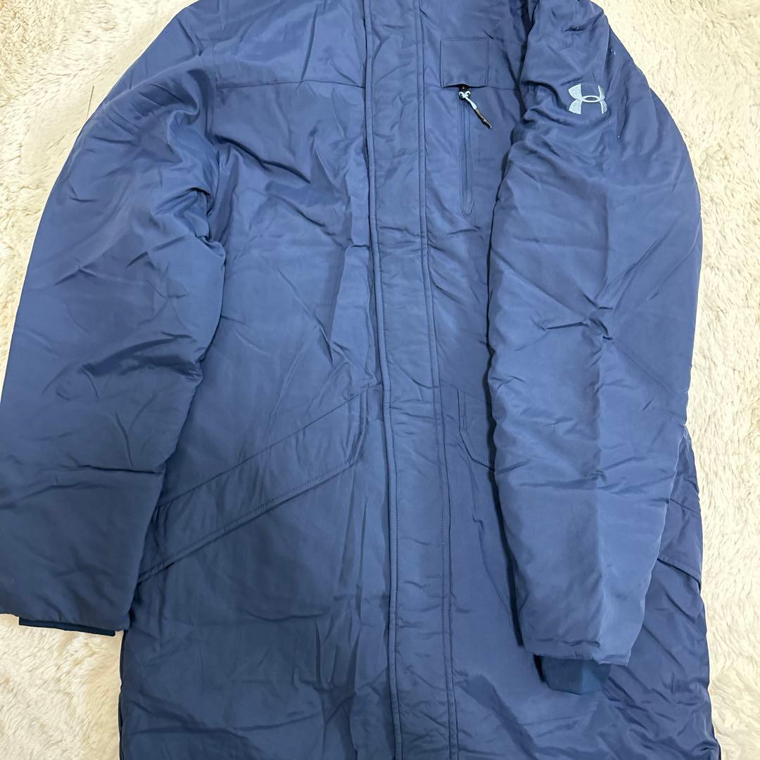 UNDER ARMOUR アウター ベンチコート ロゴ ネイビー
