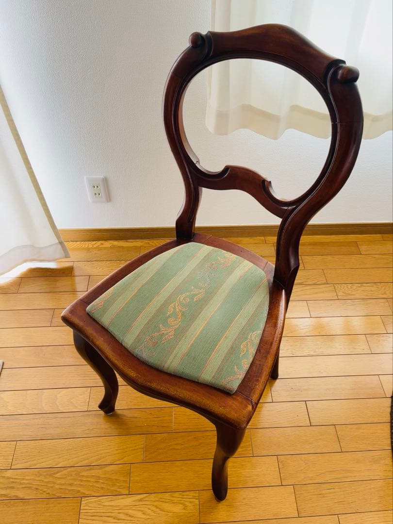 ①バルーンバックチェア イギリス ヴィンテージ アンティーク 1脚 送料込み