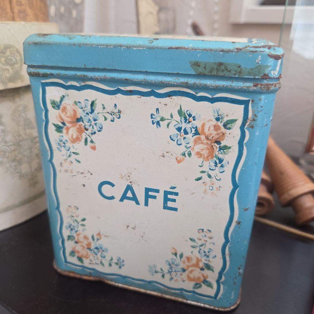 アンティーク ショコラムニエ tin 缶 CAFE ヴィンテージ