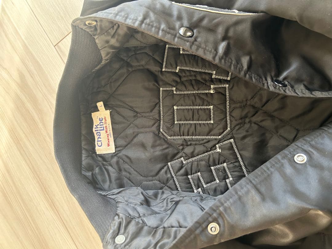 美品　80s RAIDERS スタジャン ブラックL